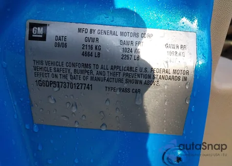 2007 Cadillac Cts Standard из США, поврежденный, VIN 1G6DP577370127741